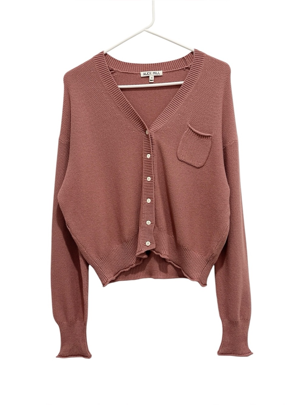 Alex Mill Seed Pocket Cashmere Blend Cardigan Pink Women’s Medium